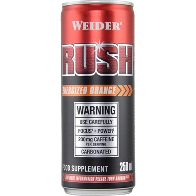 Weider RUSH RTD / PreWorkout Ready to Drink [250 мл] Портокал