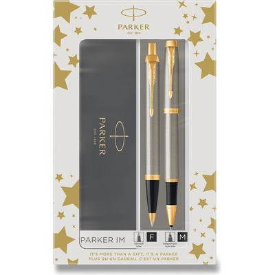 Parker IM Brushed Metal GT - roller a kuličková tužka v dárkové sadě