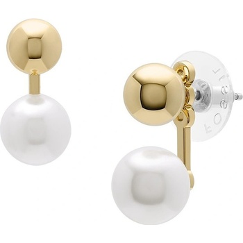 Fossil Půvabné pozlacené náušnice 2v1 Bright Baubles JA7257710