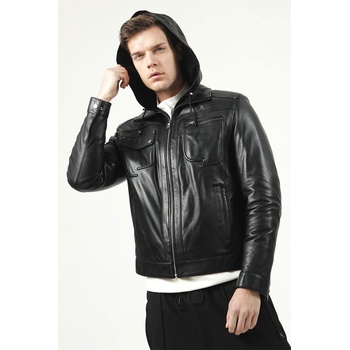 Jacket Club Мъжко яке от естествена кожа e-937/К - Черно #319083 (319083_Черно)