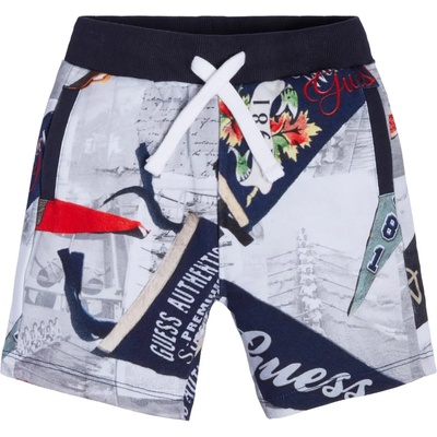 Guess Къси спортни панталони с флагове за момче Guess