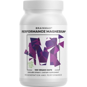 BrainMax Performance Magnesium® 1000 mg, магнезий 200 mg + витамин B6 P5P, 100 веган капсули