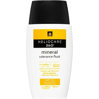 Heliocare 360° Mineral Tolerance слънцезащитен флуид за лице spf 50 унисекс 50 мл