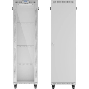 Lanberg Комуникационен шкаф Lanberg 19 42U (600x800), Свободно стоящ, LCD панел, Сив | FF01-6842-12SL (FF01-6842-12SL)