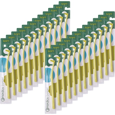 Nordics Premium Single Tuft Soft Green jednozväzková kefka 24 ks