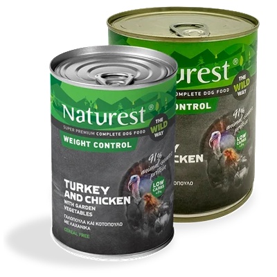 Naturest® Консерва за кучета - контрол на теглото с пуйка, пиле, зеленчуци