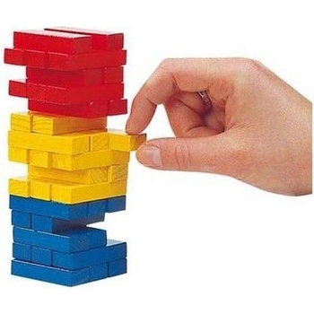 Goki Цветна мини Jenga пътуваща игра 45 части (GOKI-HS 973)