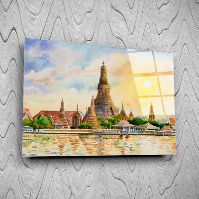 Art gift Стъклено АРТ пано - Поглед в Индия