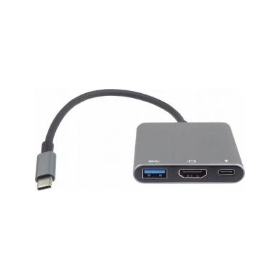 USB adapter PremiumCord Adaptér USB-C to HDMI + USB3.0 + PD, billing 4K a FULL HD 1080p