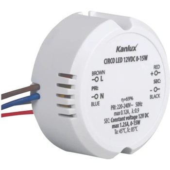 Kanlux CIRCO N LED 12VDC 15W elektronický transformátor napätia 24243