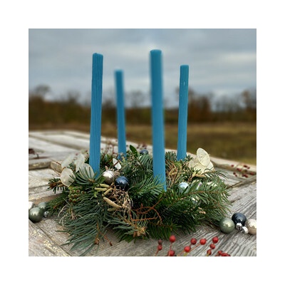 Balkonika Vánoční věnec adventní azurový 30 cm