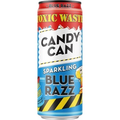 Candy Can x Toxic Waste Blue Razz sycená limonáda s příchutí modré maliny 330 ml