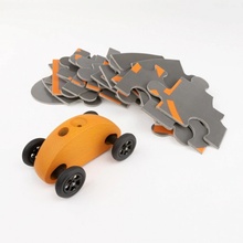 Trihorse Autíčko Finger Car oranžové s puzzle skládačkou