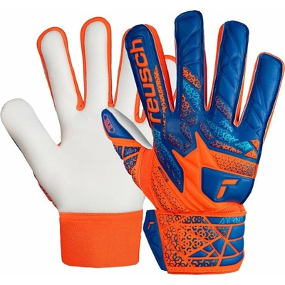 Reusch Brankářské rukavice Attrakt Starter Solid Finger Support Junior oranžovo-modré 5472511 2290 8