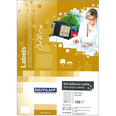 Rayfilm R0100.4040KA samolepící kulaté 40mm bílé 100 listů – Zboží Dáma