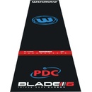 Koberec k terči na šipky Winmau Pro Zone Precision PVC černý s červenou odhozovou lištou