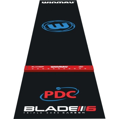 Koberec k terči na šipky Winmau Pro Zone Precision PVC černý s červenou odhozovou lištou – Zboží Dáma