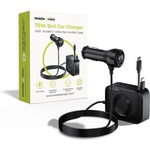 Mobile Origin Зарядно за кола с вградени два USB-C кабела и 2xUSB-C и 1xUSB-A изходи за мобилни устройства - Mobile Origin 5-in-1 Fast Car Charger 75W With Extension Cable (черен) (MO-75WCCH-CA23)