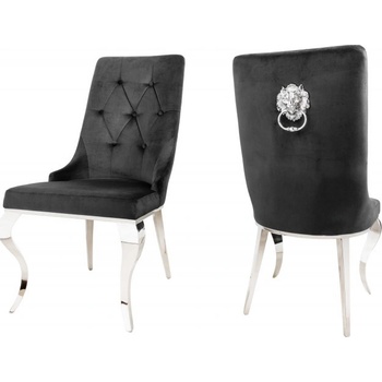 Ainnde Modern Barocco s rukojetí černá samet 2 ks