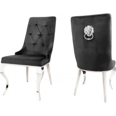 Ainnde Modern Barocco s rukojetí černá samet 2 ks