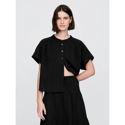 Gap mušelínová oversize košeľa čierna