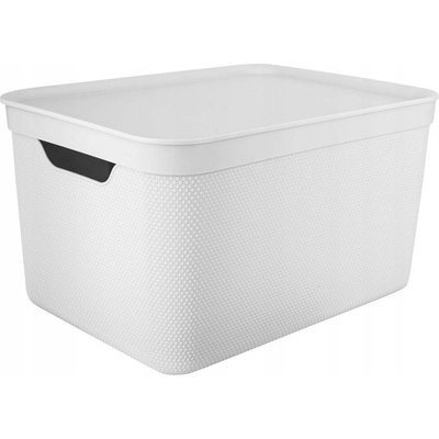 Rotho JIVE DECO Box s víkem 36,5 x 26,5 x 20,3 cm 16 l bílá 1052301023