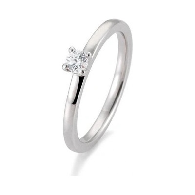 Sofia Diamonds prsteň z bieleho zlata s diamantom BE41 05991