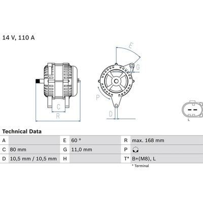 generátor BOSCH 0 986 080 060