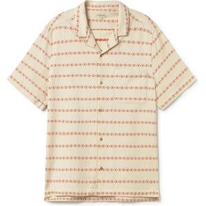 TWOTHIRDS Мъжка риза с копчета TWOTHIRDS Heringsdorf Shirt - Ecru / Adobe Jacquard - размер M (033-3064-0112)