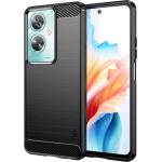 MOFI Oppo A79 MOFI силиконов калъф за телефон, удароустойчив, с карбонов мотив, ЧЕРЕН (GP-153739)
