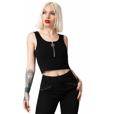 KILLSTAR дамски потник (топ) KILLSTAR - Mortem Rib - Черен - KSRA005648