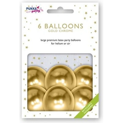 PUKKA PAD Balón, 30 cm, PUKKA PAD, metalická zlatá