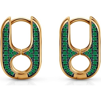 SAVICKI Náušnice Prismé: pozlátené striebro B-K-K0493-00389-925-Z