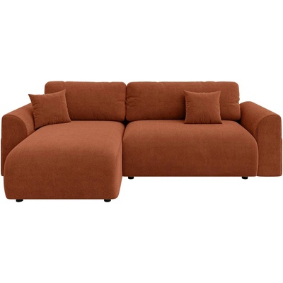 ROPEZ Сгъваем ъглов диван в тухлен цвят (променлив) Lorine - Ropez (Lorine Narożnik L z f.spania - Prawa OT Flow 9 ( teracotta ) wszywka andas Standard)