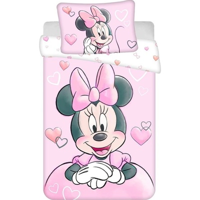 Jerry Fabrics Disney obliečky do postieľky Minnie Powder pink 100 x 135 cm 40 x 60 cm