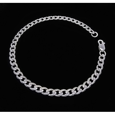 Klenotyn Stříbrný satinovaný řetízek na ruku KRNS27