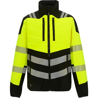 Regatta Unisex reflexná hybridná bunda X-Pro TRA953 Black/Yellow