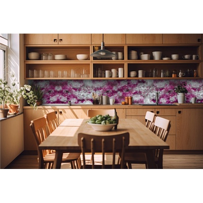 DIMEX ART Фототапет за кухня - абстрактна лилава картина 420 x 60 см