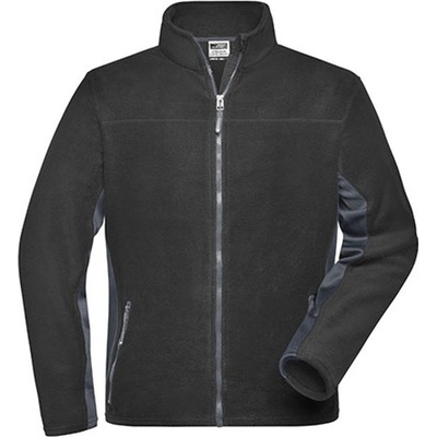 James & Nicholson pánska fleecová mikina JN842 Black