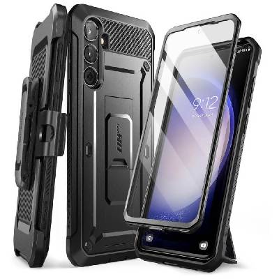 Удароустойчив хибриден кейс с вграден протектор за дисплея за Samsung Galaxy S23 FE - i-Blason SUPCASE Unicorn Beetle Pro Case (черен) (UNI-C-BEE-PRO SAM-GAL-S23FE BLACK)