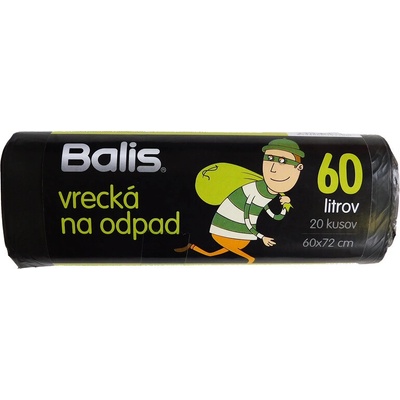 Balis pytle HDPE 60 l 7µm 20ks černé