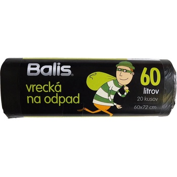 Balis pytle HDPE 60 l 7µm 20ks černé