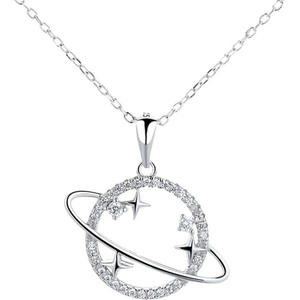 Silenti Jewelry Сребърно колие "Галактика
