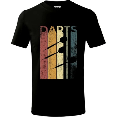 Darts vintage tričko detské čierna