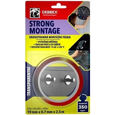 Den Braven Strong Montage Obojstranná montážna páska 19 mm × 0,7 mm × 2,5 m