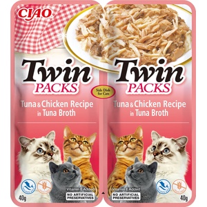 Inaba Foods Ciao Twin tuna & chicken recipe in broth 80 g