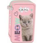 St. Majewski My Little Friend Fluffy Kitty ученически несесер с 3 ципа, ПЪЛЕН