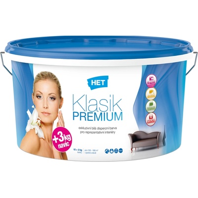 Het Klasik Premium 15kg - interiérová superbiela farba
