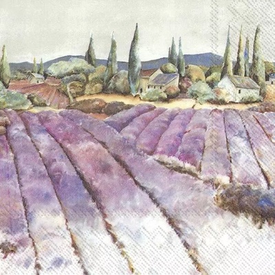 Ambiente Europe BV Ubrousek 33x33cm Levandulové pole