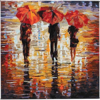 Craft Buddy Творчески комплект, Craft Buddy, Рисуване по номера, В дъжда, 30 х 30 см